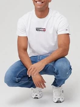 Tommy Jeans Entry Print T-Shirt - White, Size S, Men