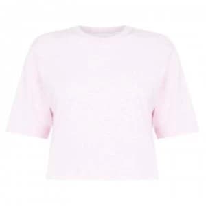 Calvin Klein Performance Cropped Short Sleeve T Shirt - 695 Pink Nectar