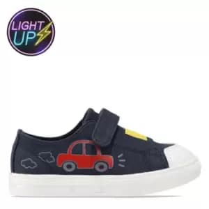 Fabric Flash Canvas Trainers Infants - Blue