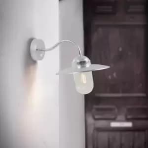 Luxembourg Outdoor Patio Terrace Metal Wall Light in Galvanized (Diam) 26cm