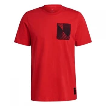 adidas Manchester United T-Shirt Mens - Real Red