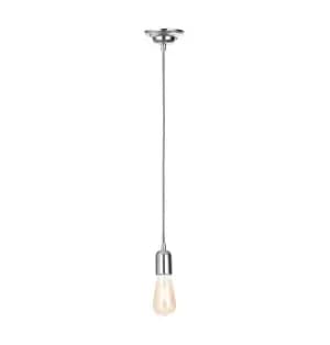 Inlight Dale E27 Pendant Cord Set Polished Nickel & Herringbone