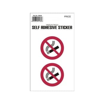 Outdoor Vinyl Sticker - No Smoking Circle Pair - V352 - Castle Promotions