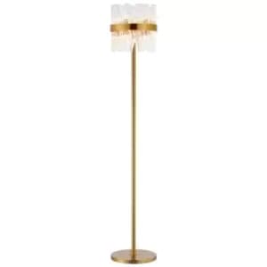 Luminosa Kalih 8 Light G9, Floor Lamp, Brass, Clear