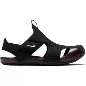 Nike Boys' Nike Sunray Protect 2 (PS) Preschool Sandal, Black/White, Size 1.5