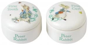 Beatrix Potter Peter Rabbit First Tooth and Curl Box.