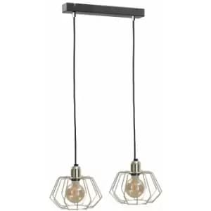 Keter Laya Bar Pendant Ceiling Light Gold, 52cm, 2x E27