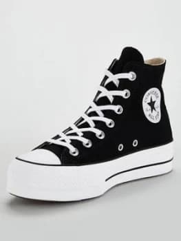 Converse Chuck Taylor All Star Platform Lift Hi - Black/White, Size 4, Women