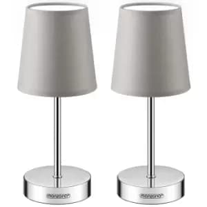 Bedside Lamp Lumiere 2Pcs Set Taupe 32x13x13cm