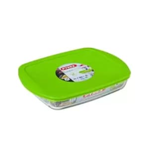 Pyrex Cook & Store Rectagular Dish with Green Lid