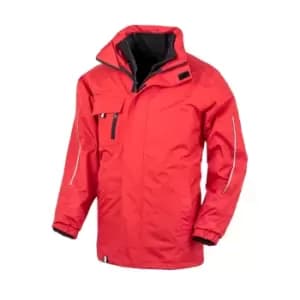 Result Core Mens Printable 3-In-1 Transit Jacket (L) (Red)