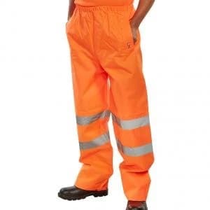 BSeen Traffic Trousers Hi Vis Reflective Tape 2XL Orange Ref TENORXXL