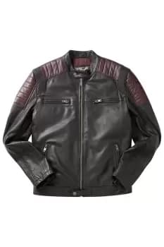 Zip Up Leather Jacket