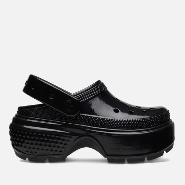 Crocs Womens Stomp Rubber Clogs - W7 Black Flats female 209568-001 7