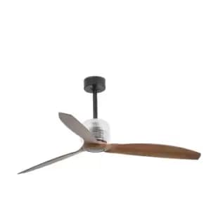 Deco Black, Wood Ceiling Fan LED With DC Smart Motor - Remote Included