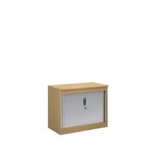 Systems horizontal tambour door cupboard 800mm high - oak