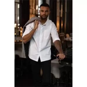 I Saw It First White Oversized Grandad Collar Shirt - White