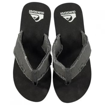 Quiksilver Dipsy Mens Flip Flops - Solid Black