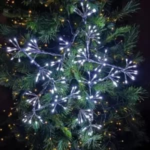 48cm Cool White Giant 160 LED Snowflake Indoor/Outdoor Christmas Decorations