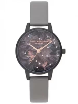 Olivia Burton Celestial Matte Black and London Grey Strap Watch...