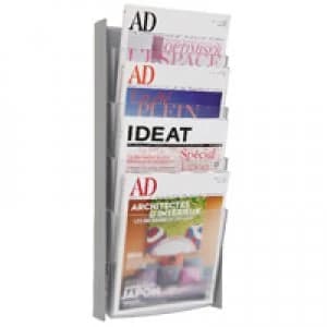 Alba Wall Display Unit 4 Pocket A4 Metallic W270xH560mm DDPROGmm