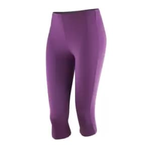 Spiro Womens/Ladies Impact Softex Breathable Capri Pants (XS) (Grape)