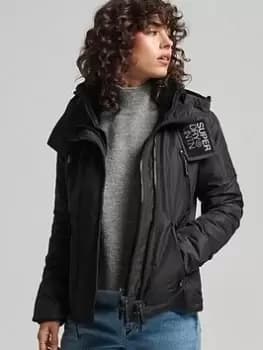 Superdry Sustainable Mountain Windcheater - Black, Size 14, Women