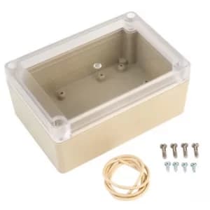 Hammond RP1135C Watertight ABS Enclosure 125 x 85 x 55 Clear Lid Grey