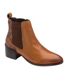 Ravel Tan Snake-Print 'Saxman' Leather Ankle Boots - 3 - multicoloured