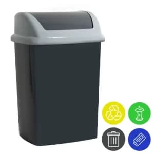 Dustbin Anthracite 24L Sling Lid