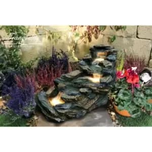 Tranquility Water Features - Mini Slate Cascade Rock Mains Powered Water Feature