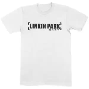 Linkin Park - Bracket Logo Unisex XX-Large T-Shirt - White