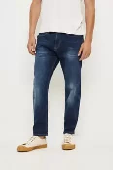 Mens Tapered Mid Blue Jeans