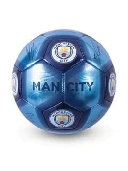Manchester City Size 5 Metallic Signature Football