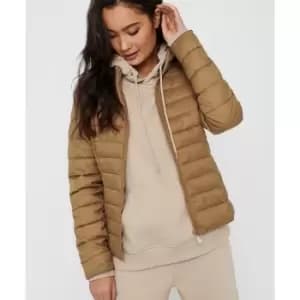 Short Zip-Up Padded Jacket with High Neck