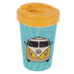 Volkswagen VW T1 Camper Bus Surf Adventure Begins Screw Top Bamboo Composite Travel Mug