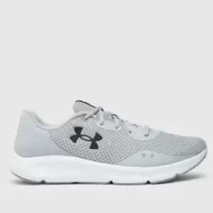 Under Armour Grey & Black Charged Pursuit 3 Trainers