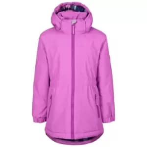 Trespass Girls Bertha Waterproof Jacket (11-12 Years) (Deep Pink)