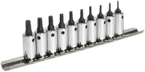 Genuine SEALEY AK62252 TRX-Star Socket Bit Set 10pc 1/4Sq Drive