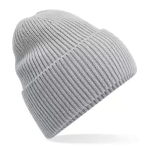 Beechfield Cuffed Recycled Oversized Beanie (One Size) (Light Grey)