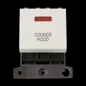 Click Scolmore MiniGrid 20A Double-Pole Ingot & Neon Cooker Hood Switch White - MD023PW-CH
