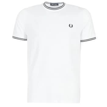 Fred Perry TWIN TIPPED T-SHIRT mens T shirt in White - Sizes XXL,S,M,L,XL