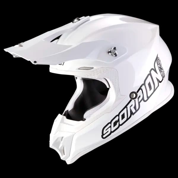 Scorpion VX-16 Evo Air Solid White-White Offroad Helmet 2XL