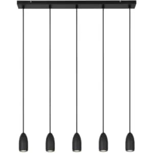 Lucide Evora Modern Pendant light - Ø10cm - 5xGU10 - Black