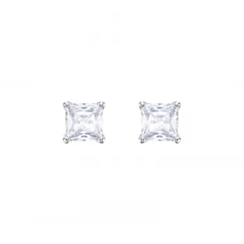 Swarovski Attract Rhodium Plated White Stud |Earrings Jewellery