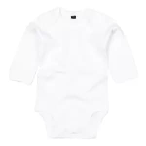 Babybugz Baby Unisex Organic Long Sleeve Bodysuit (6-12 Months) (White)