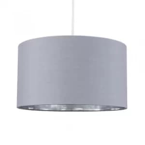 Reni Large Pendant Shade in Grey and Chrome