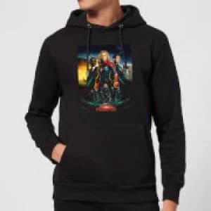 Captain Marvel Movie Starforce Poster Hoodie - Black