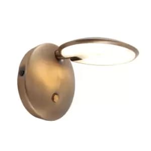 Zenith Integrated LED Wall Light Bronze Brushed, Plastic Matt