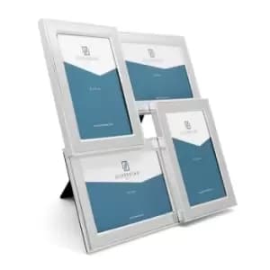 Zilverstad Photo Frame Padua Design Galeria Brushed Aluminium 4 Apertures Each S
